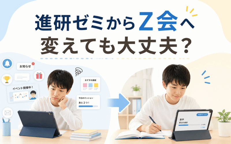 進研ゼミからZ会への乗り換えを考える中学生